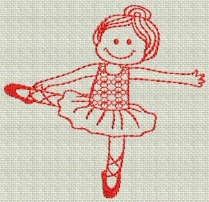 Ballet Redwork 9