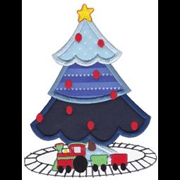 Boys Christmas Tree Applique