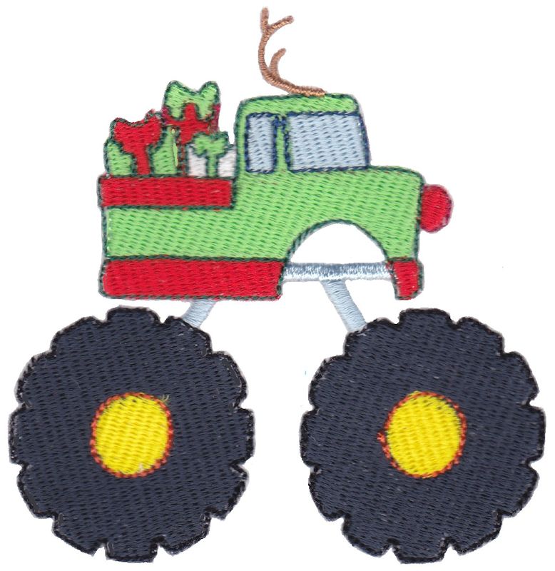 Christmas Monster Truck Filled Stitch