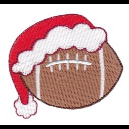 Football With Santa Hat Filled Stitch