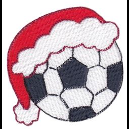 Soccer Ball With Santa Hat Filled Stitch