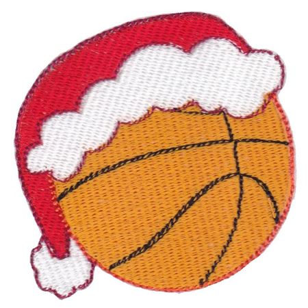 Basketball With Santa Hat Filled Stitch
