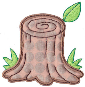 Tree Stump Applique