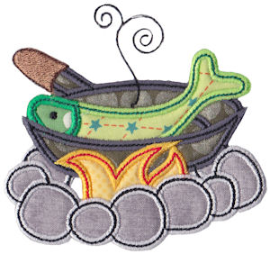 Cooking Fish Applique