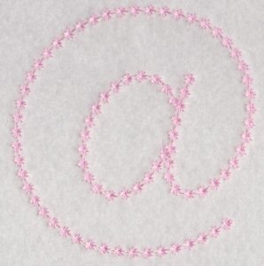 Candlewicking Alphabet Character 1