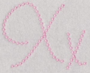 Candlewicking Alphabet X