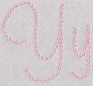 Candlewicking Alphabet Y