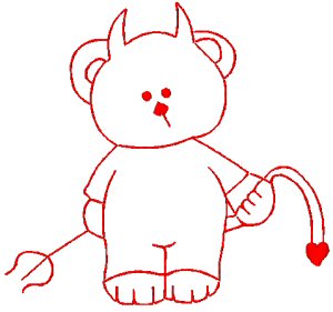 Carnival Bears Redwork 4