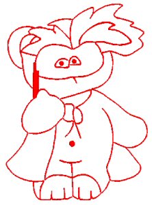 Carnival Bears Redwork 6