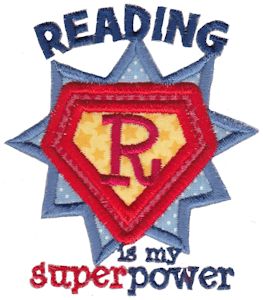 Reading Is My Super Power Applique