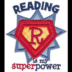 Reading Is My Super Power Applique