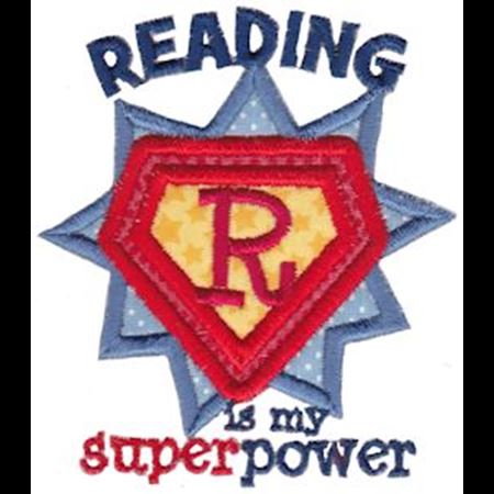 Reading Is My Super Power Applique