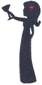 Fancy Cocktail Girl Silhouette