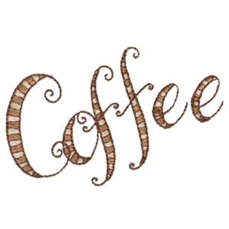 Striped Coffee Word Art