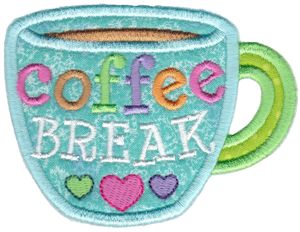 Coffee Break Mug Applique