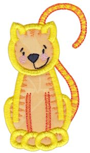 Cat Stick Animal Applique