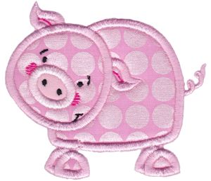 Pig Stick Animal Applique