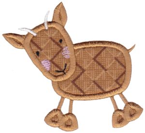Goat Stick Animal Applique