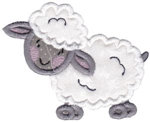 Lamb Stick Animal Applique