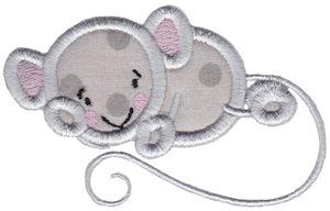 Mouse Stick Animal Applique