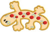 Crazy Lizards Applique