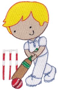 Boy Playing Cricket