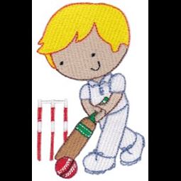 Boy Playing Cricket