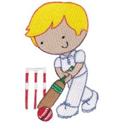 Boy Playing Cricket