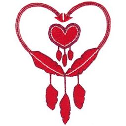 Native American Feather Heart