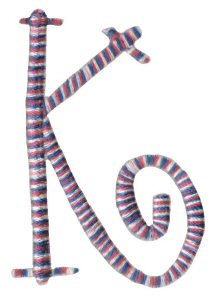 Curlz Alphabet K
