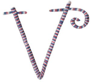 Curlz Alphabet V