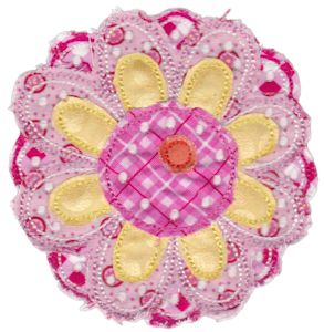 Cute Flower Raggedy Applique 1
