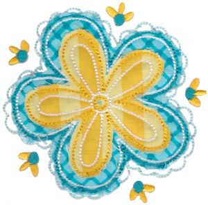 Cute Flower Raggedy Applique 10