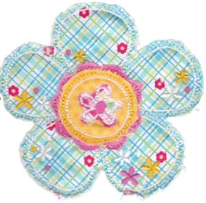 Cute Flower Raggedy Applique 3