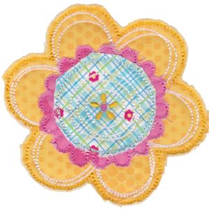 Cute Flower Raggedy Applique 4