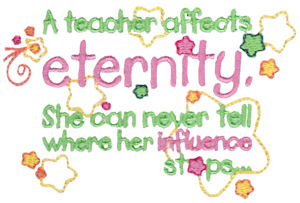 Machine Embroidery Designs  Dear Teacher  Bunnycup Embroidery