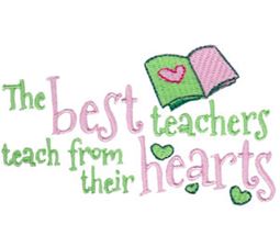 Dear Teacher Embroidery Designs Bunnycup Embroidery