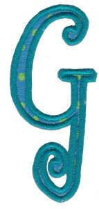 Delicious Applique Alphabet g