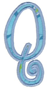 Delicious Applique Alphabet q