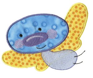 Applique Blue Butterfly