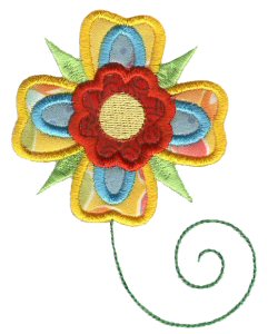 Doodle Flowers Applique 3