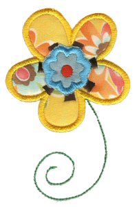 Doodle Flowers Applique 4