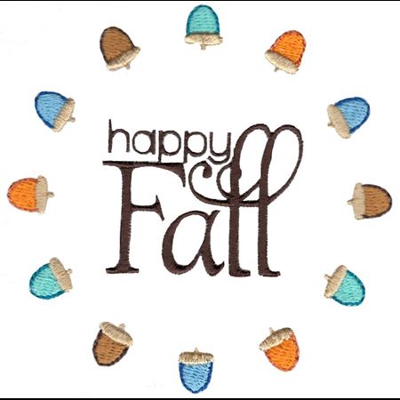 Happy Fall In Acorn Border