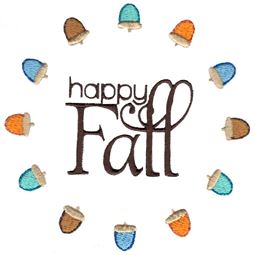 Happy Fall In Acorn Border