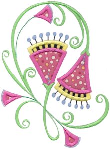 Fancy Flowers Applique 5x7 13