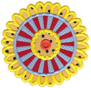 Fancy Flowers Applique 5x7 4