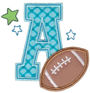 Football Alphabet Applique 1