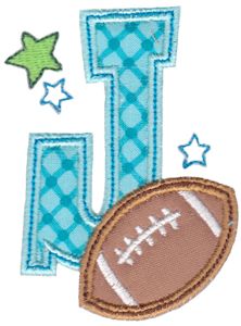 Football Alphabet Applique 10