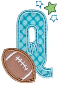 Football Alphabet Applique 17