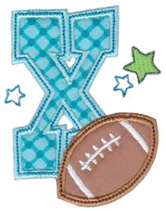 Football Alphabet Applique 24